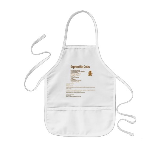 Gingerbrood Man Cookie Recipe Kind Schort (Voorkant)