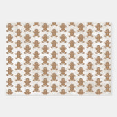 Gingerbrood Man Cookie Snowflake Holiday Baking Inpakpapier Vel (Voorkant 3)