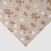 Gingerbrood Man Cookie Snowflake Holiday Baking Tissuepapier (Detail)