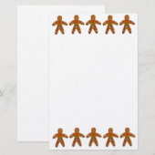Gingerbrood Man Cookie Stationery Briefpapier (Voorkant / Achterkant)