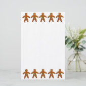 Gingerbrood Man Cookie Stationery Briefpapier (Staand voorkant)