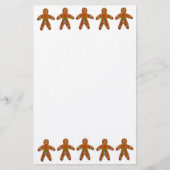 Gingerbrood Man Cookie Stationery Briefpapier (Voorkant)