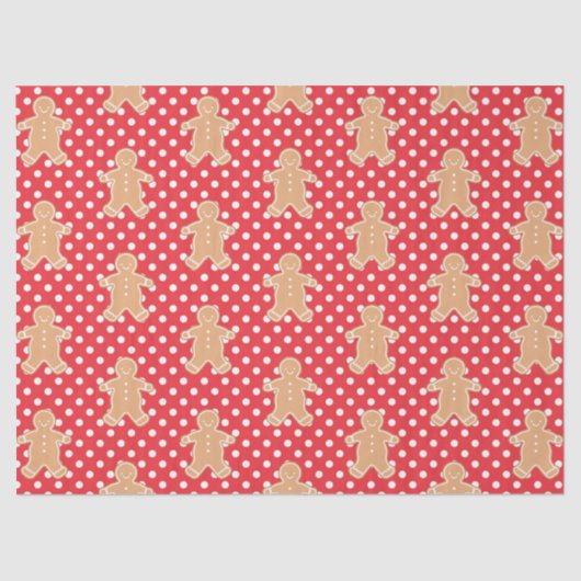 Gingerbrood Man Cookie Tissuepapier (Voorkant)