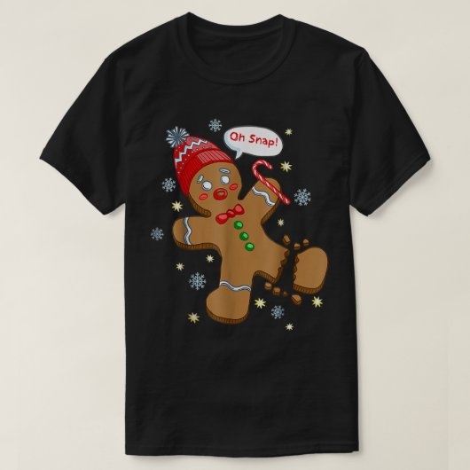 Gingerbrood Man Cookie X Mas Oh Snap Funny Cute Ch T-shirt (Design voorkant)