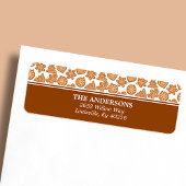 GingerBrood Man Cookies Cute Kerstadres Etiket