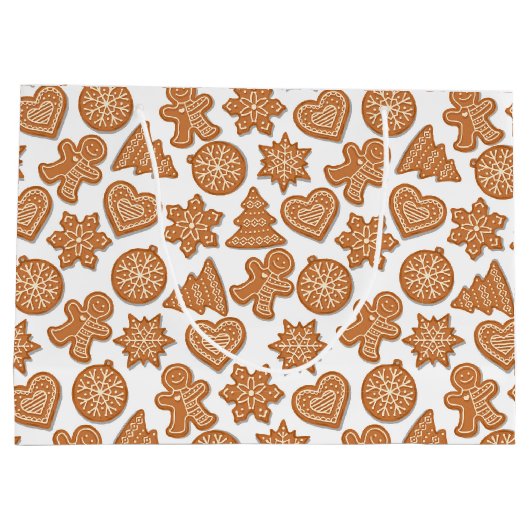 Gingerbrood Man Cookies Cute Kerstmis Groot Cadeauzakje (Achterkant)