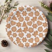 Gingerbrood Man Cookies Cute Kerstmis Papieren Bordje