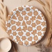 Gingerbrood Man Cookies Cute Kerstmis Papieren Bordje