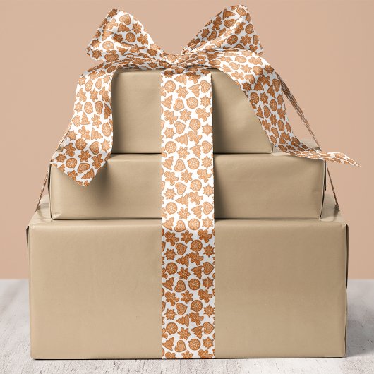 Gingerbrood Man Cookies Cute Kerstmis Satijnen Lint