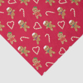 Gingerbrood Man Cookies Pattern Tissuepapier (Detail)