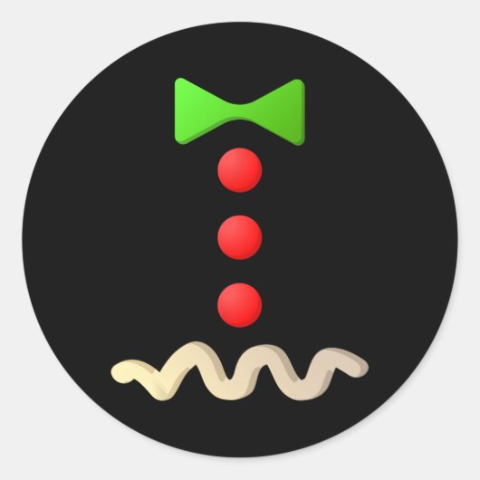 Gingerbrood Man Costume Halloween Costume Ronde Sticker (Voorkant)