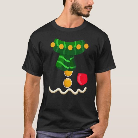 GingerBrood Man Costume Kinder Cookie Kerstmis T-shirt (Voorkant)