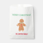 Gingerbrood man Cute KerstTreat Party Cookies Bedankzakje (Voorkant)