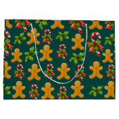 Gingerbrood Man Design Groot Cadeauzakje (Achterkant)