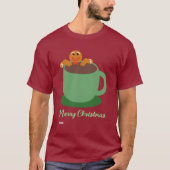 Gingerbrood Man die Cocoa Holiday Fun verzacht T-shirt (Voorkant)