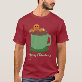 Gingerbrood Man die Cocoa Holiday Fun verzacht T-shirt