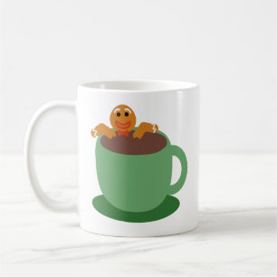 GingerBrood Man die de Cocoa Holiday Kunst ontwric Koffiemok