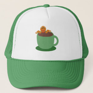 Gingerbrood Man die de tijd van de cacaovakantie v Trucker Pet