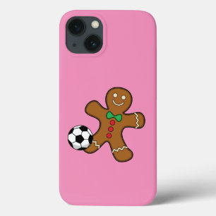 Gingerbrood Man die voetbal speelt Case-Mate iPhone Case