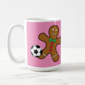 Gingerbrood Man die voetbal speelt | jouw namen to Koffiemok (Links)