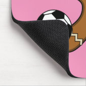 Gingerbrood Man die voetbal speelt Muismat (Hoek)