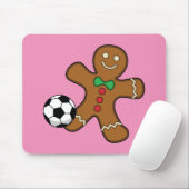 Gingerbrood Man die voetbal speelt Muismat (Met muis)