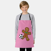 Gingerbrood Man die voetbal speelt Schort (Gedragen)