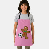 Gingerbrood Man die voetbal speelt Schort (Insitu)