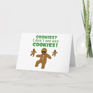 Gingerbrood Man Disguise Feestdagen Kaart