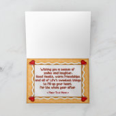 Gingerbrood Man en Vrouw Feestdagen Kaart (Binnen)