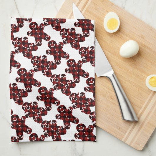 Gingerbrood Man en Vrouwen Theedoek (Quarter Fold)