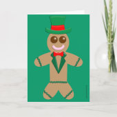 Gingerbrood Man Feestdagen Kaart (Voorkant)
