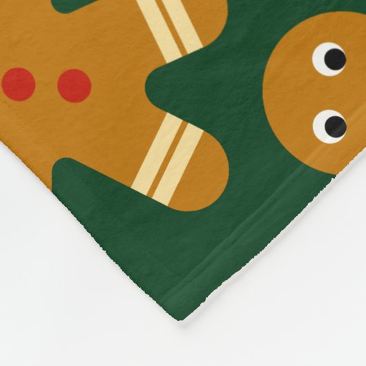 Gingerbrood Man Fleece Deken (Hoek)