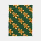 Gingerbrood Man Fleece Deken (Voorkant)