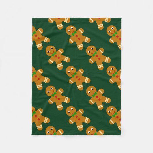 Gingerbrood Man Fleece Deken (Voorkant)