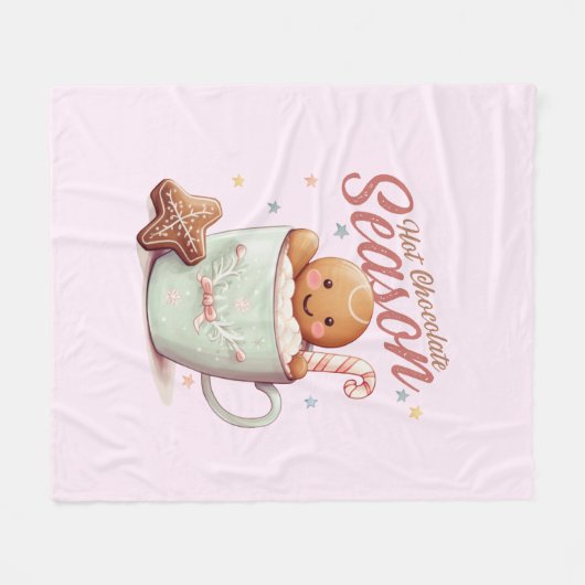 Gingerbrood Man Fleece Deken (Voorkant (Horizontaal))