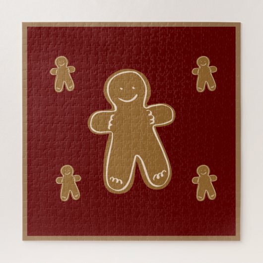 Gingerbrood Man Fun Holiday Kerstmis Legpuzzel (Verticaal)
