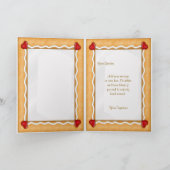 Gingerbrood Man Funny Folded Photo met Kerstmis Feestdagen Kaart (Binnen)