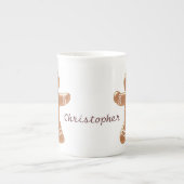 Gingerbrood Man gewoon naam toevoegen Porselein Kop (Voorkant)