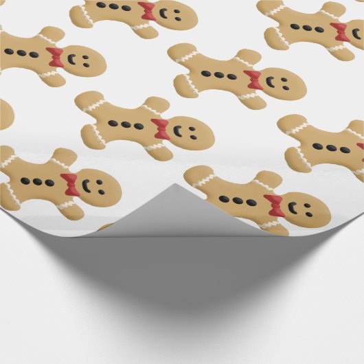 Gingerbrood Man Gift Wrap Cadeaupapier (Hoek)