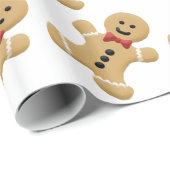 Gingerbrood Man Gift Wrap Cadeaupapier (Rol Hoek)