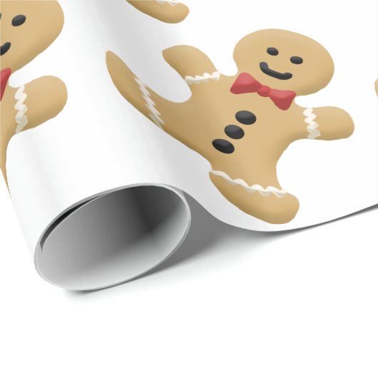 Gingerbrood Man Gift Wrap Cadeaupapier (Rol Hoek)