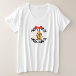 Gingerbrood Man Grote Maat T-shirt