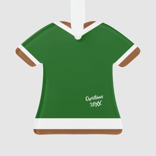 Gingerbrood Man Gum Drop Buttonnen Kerstmis Ornament (achterkant)