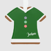 Gingerbrood Man Gum Drop Buttonnen Kerstmis Ornament (voorkant)