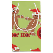 Gingerbrood Man Ho Ho Ho Klein Cadeauzakje (Achterkant)