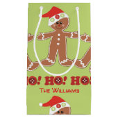 Gingerbrood Man Ho Ho Ho Klein Cadeauzakje (Voorkant)