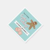 Gingerbrood Man, Holiday Cookie Exchange Party Servetten (Hoek)