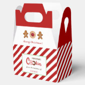 Gingerbrood man Holiday Cookie Favor Box Bedankdoosjes (Geopend)
