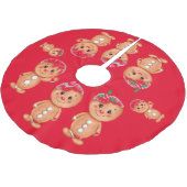 Gingerbrood Man Holiday Festive Kerstmis Kerstboom Rok (Gekanteld)